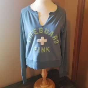 Victoria's Secret Pink Distressed Crewneck